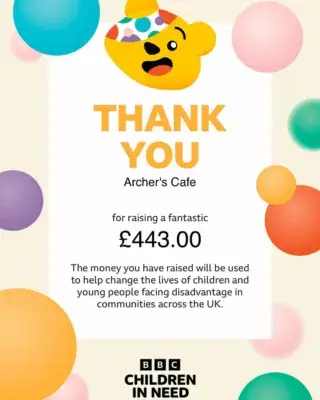 Thank You! 💛

Last week we had a very successful Cupcake sale for @bbccin with 100% of proceeds donated. 🐻💛

A very big thank you to everyone who purchased a cupcake & anyone who donated! 🧁

We raised £443.00! 👏🏻💛